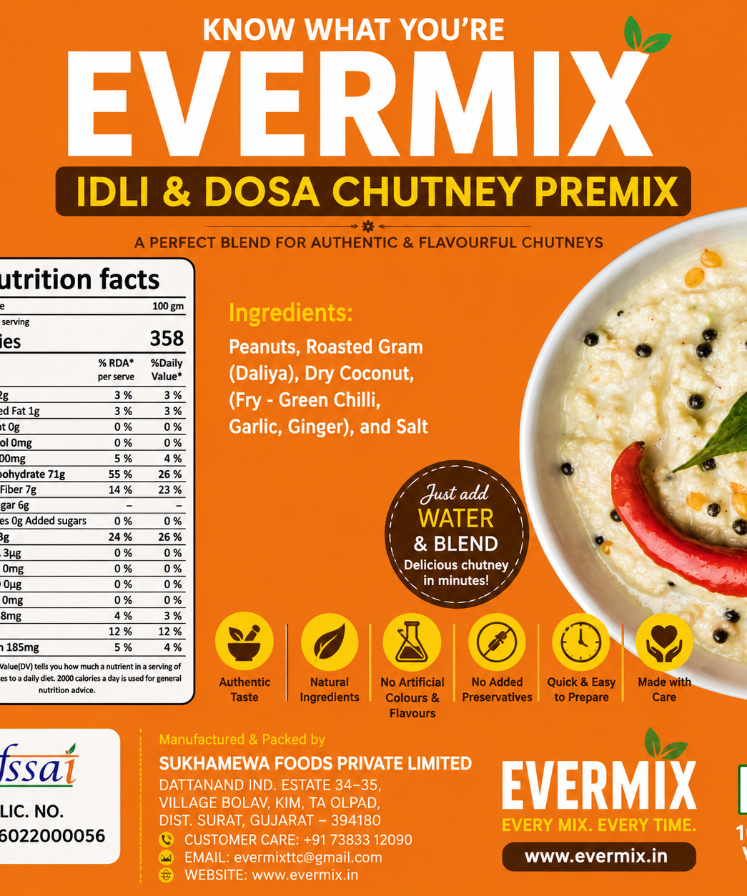 Idli & Dosa Chuntey Premix