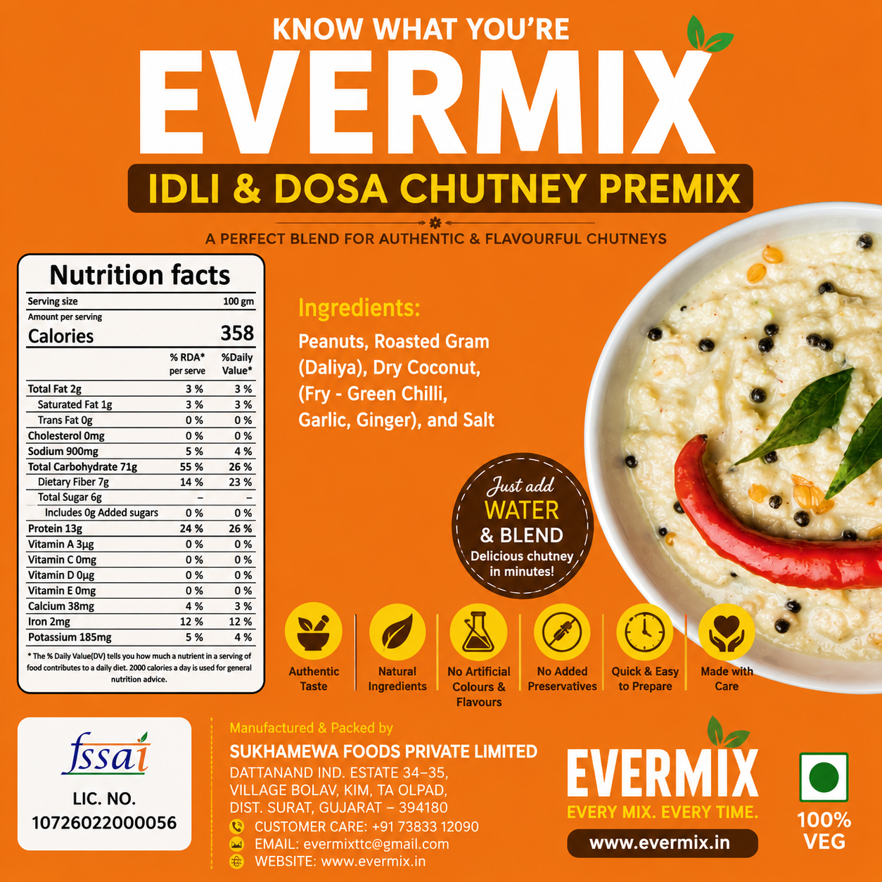 Idli & Dosa Chuntey Premix