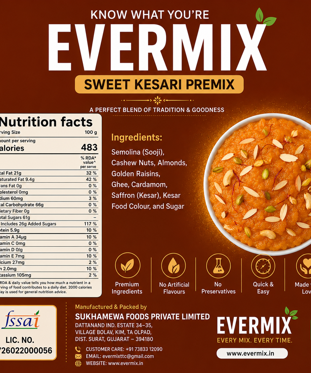 Sweet Kesari Premix