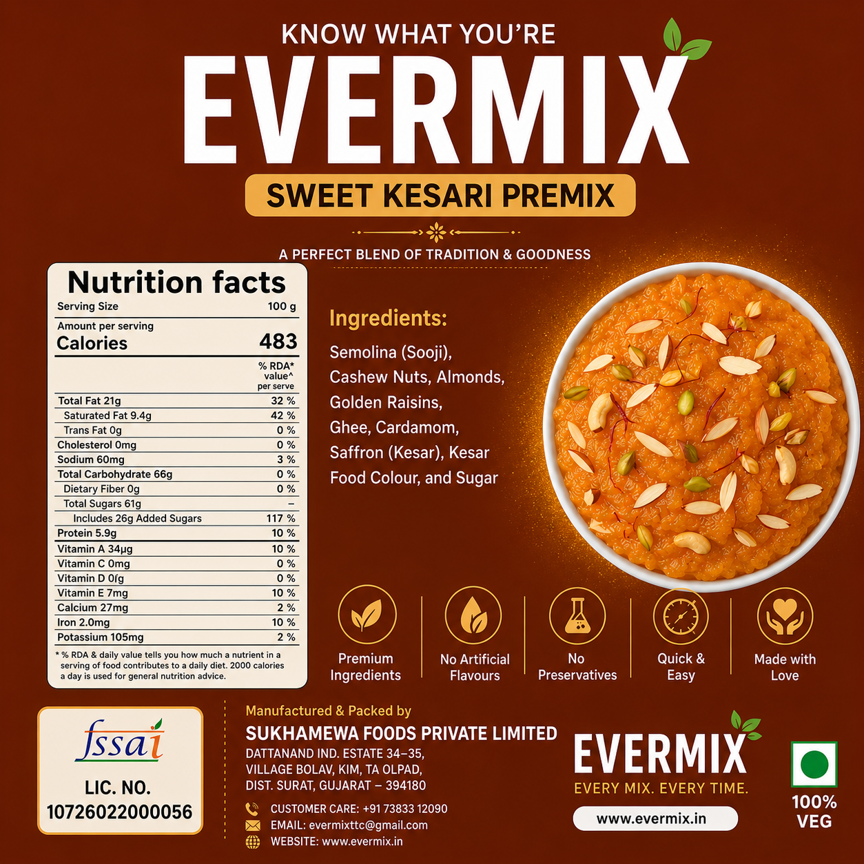 Sweet Kesari Premix