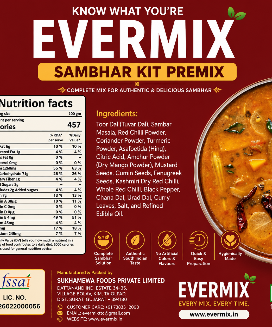Sambhar Kit Premix