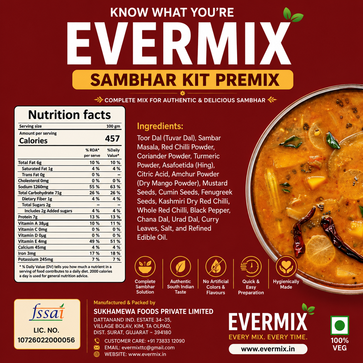 Sambhar Kit Premix