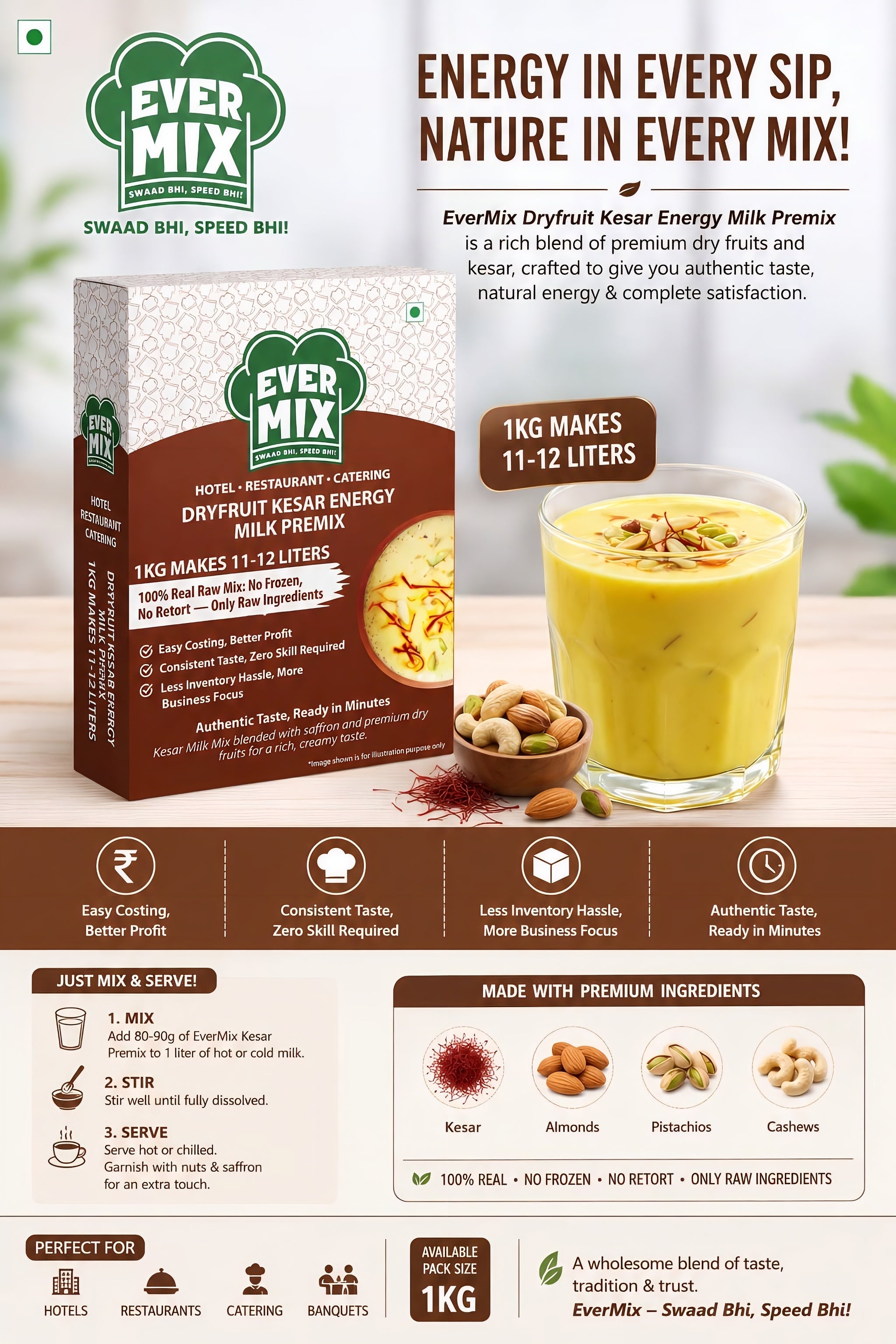 Dryfruit Kesar Energy Milk Premix